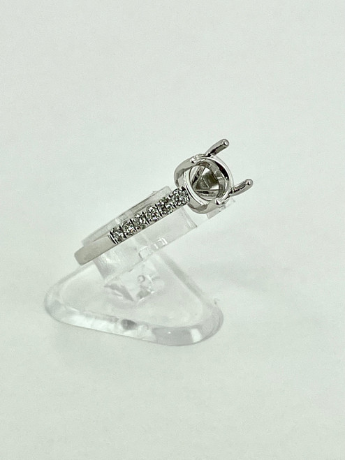 14 Karat White Gold 0.33ctw Engagement Ring Setting