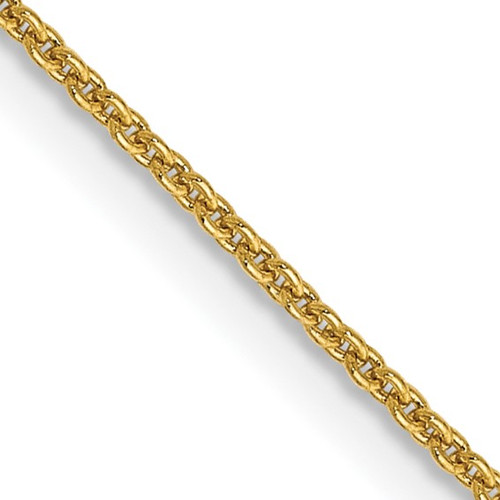14 Karat Yellow Gold .9mm Cable Chain