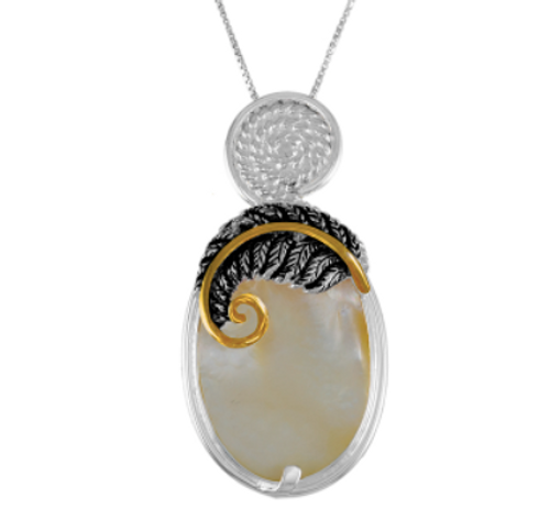 MICHOU Sterling Silver Pendant with Mother of Pearl