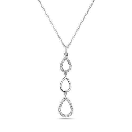 14 Karat White Gold Necklace with 0.16ctw Diamonds
