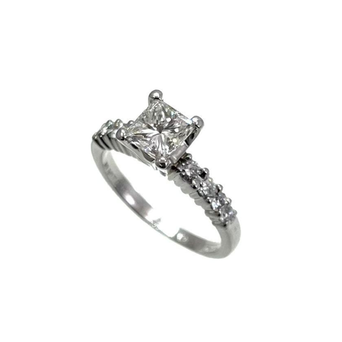 Platinum Princess-Cut Engagement Ring