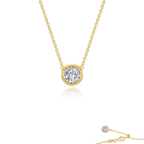Bezel-Set Solitaire Necklace