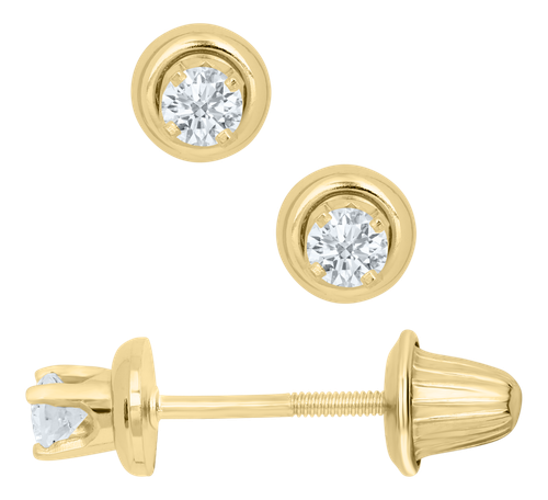14Kt Gold .14 CTTW Diamond Earrings
