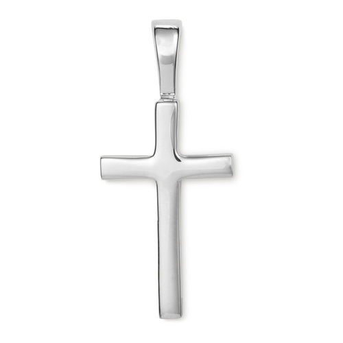 14 KT White Gold Cross