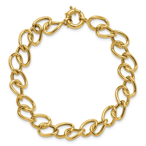 14 KT Yellow Gold Fancy Link Bracelet