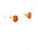 14 Karat Yellow Gold Oval Fire Mexican Opal Earrings