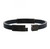 INOX Black Leather with Black Streamline ID Bracelet