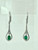 18 Karat White Gold Emeralds and Diamonds Drop Earrings