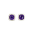 14 Karat White Gold 1.68ctw Amethyst Stud Earrings