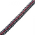 INOX Allegiance Stainless Steel Bracelets with Red Wax Cord binding 2 Blue Antique Brushed Foxtail Links
