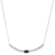 14 Karat White Gold Sapphire and Diamond Necklace