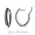 LAFONN 2.85 CTW Oval Hoop Earrings