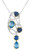 MICHOU Baby Blue Topaz, Druzy, Sky Blue Topaz and Trendy Solo Topaz Pendant