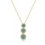 14 Karat Yellow Gold Emerald and Diamond Necklace
