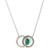 14 Karat White Gold Necklace with Oval Emerald