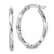 14 Karat White Gold Polished Oval Hoops