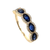 14 Karat Yellow Gold Marquise Sapphires and Diamonds Ring