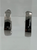 14karat White Gold Triangular Hoops