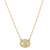 14kt yellow gold opal necklace with diamonds