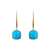 14kt Yellow Turquoise Earrings