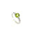 14kt White Gold Round Peridot Ring with Diamonds
