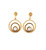 Yellow Gold Plated Applique Circle Reverie Earrings