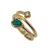 Yellow Gold Wrap Ring with Pear-Shaped Emerald