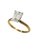 14 Karat Yellow Gold Emerald-Cut  Diamond Engagement Ring