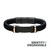Black Leather ID Bracelet with Rose Tone IP