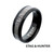 Men's 8mm Black IP Deer Antler Inlay Comfort Ring