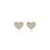 Halo Heart Stud Earrings