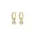 Cordelia Bezel Charm Huggie Earrings