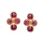 Sterling Silver and 22K Gold Vermeil Earring with Rhodolite Garnet