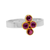 Sterling Silver and 22K Gold vermeil Ring with Rhodolite Garnet