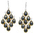 Lady's Sterling Silver &22 K gold vermeil earrings with Hematite