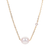 Lady's 14KT Yellow Gold Akoya cultured Pearl & Diamond Necklace