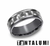 Tantalum Men's Ring with Grey Carbon Fiber