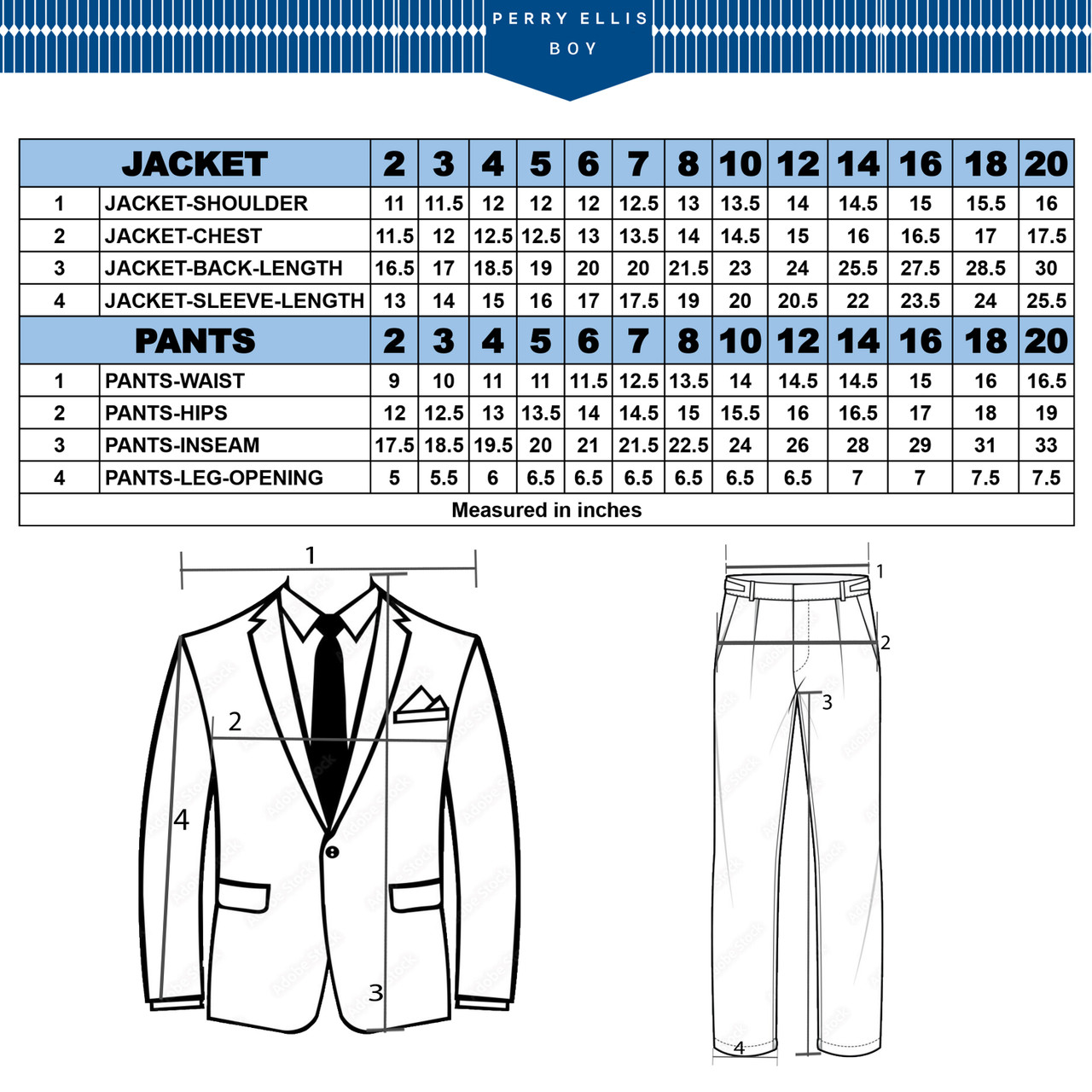 Perry Ellis Boys Suits