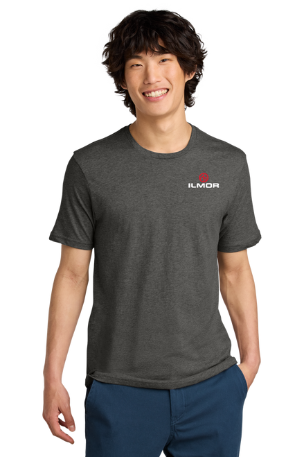 Heathered Charcoal - Red White Stacked