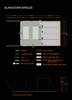 An infographic of the Blakedown Breeze 4 Berth Inflatable Tent from OLPRO depicting the product dimensions.