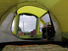 The inside bedroom pod of the Abberley XL 4 Berth Tent by OLPRO with a sleeping bag inside of it.