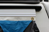 Image of the 4-6mm Awning Driveaway Kit OLPRO by OLPRO fitted to campervan awning 6mm rail with an awning fitted.
