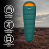 The OLPRO Gecko 350 Mummy sleeping bag infographics.