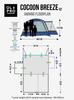 Cocoon Breeze® v2 Campervan Awning OLPRO specification and footprint graphic, imageset:Blue