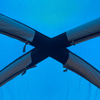 A close up of the monolithic air beam, supporting the roof of the Uno Breeze v2 Campervan Awning by OLPRO ,imageset:Orange