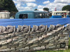 Pre-Loved Stone Wall 4 Pole Compact Windbreak (Steel Poles)