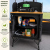 Bamboo 3 in 1 Folding Table/Storage Camping Cupboard OLPRO