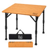 Bamboo Camping Table 4 Folding 90cm x 90cm OLPRO