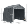 Storage Tent 2.8x2.4x2.4m - Dark Grey Outsunny