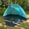 Pre-Loved Blue Beach Tent + Beach 5 Pole Windbreak (Wooden Poles) | Ex-Display, Dirty Windbreak Poles & No Tent Storage Bag | OL662R/OL145R